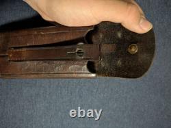 Original Former German Army WWI WWII Luger Magazine Pouch Genuine Leather Me