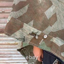 Original Former German Army WWII M-31 Splinter Camo Zeltbahn Tent Poncho 1940s M
