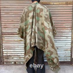 Original Former German Army WWII M-31 Splinter Camo Zeltbahn Tent Poncho 1940s M
