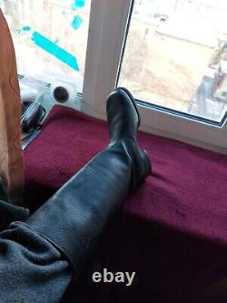 Original German Army Officer's High Boots Black Leather Tall Boots schmoller