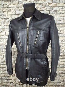 Original German Leather Jacket M Vintage Motorcycle Genuine WW2 Rare