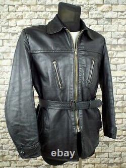 Original German Leather Jacket M Vintage Motorcycle Genuine WW2 Rare