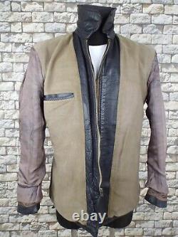 Original German Leather Jacket M Vintage Motorcycle Genuine WW2 Rare