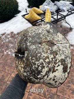 Original German WW2 M35 Army Winter Camo Relic Helmet Shell