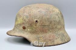 Original German WWII M40 Army Camo Helmet