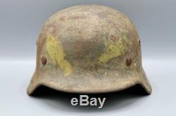 Original German WWII M40 Army Camo Helmet