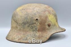 Original German WWII M40 Army Camo Helmet