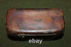 Original Pre WW2 German Army Medics Brown Leather Belt Pouch 1937 d, Empty