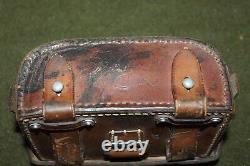 Original Pre WW2 German Army Medics Brown Leather Belt Pouch 1937 d, Empty