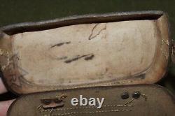 Original Pre WW2 German Army Medics Brown Leather Belt Pouch 1937 d, Empty