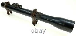 Original Vintage Sniper Rifle Scope AJACK 2.5X52 WWI WWII German Army Mount Bag