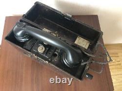 Original WW2 1941 German Army Bakelite Field Telephone