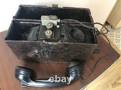 Original WW2 1941 German Army Bakelite Field Telephone