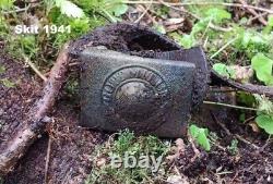 Original WW2 Battl. Relic German army Belt Buckle Gott Mit Uns = Weimar = M1921