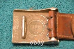 Original WW2 German Army Belt And Buckle NICE Dated 1938