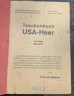 Original WW2 German Army Field Manual on U S Army Equipment Taschenbuch USA-Heer