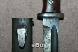 Original WW2 German Army K98 Bayonet withMatching Scabbard, 44 crs