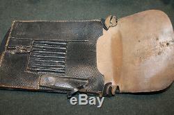 Original WW2 German Army M35 Black Leather Map/Dispatch Case, Maker Stamped