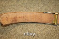 Original WW2 German Army Officer's Black Leather Trouser Belt withPebbled Buckle