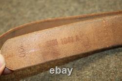 Original WW2 German Army Officer's Black Leather Trouser Belt withPebbled Buckle