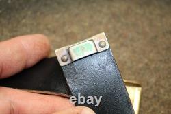 Original WW2 German Army Officer's Black Leather Trouser Belt withPebbled Buckle