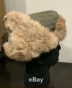 Original WW2 German Army Rabbit's Fur Field Hat Insignia MINT