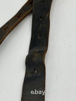 Original WW2 German army Y-straps Leather For Use With Belt Bayonet A-frame