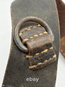 Original WW2 German army Y-straps Leather For Use With Belt Bayonet A-frame