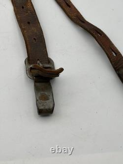 Original WW2 German army Y-straps Leather For Use With Belt Bayonet A-frame
