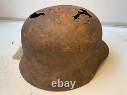 Original WW2 Normandy Relic German Army Wehrmacht Helmet #12