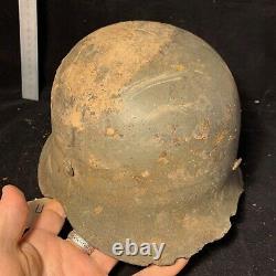Original WW2 Normandy Relic German Army Wehrmacht Helmet #4