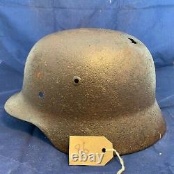 Original WW2 Normandy Relic German Army Wehrmacht Helmet #86