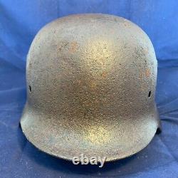 Original WW2 Normandy Relic German Army Wehrmacht Helmet #86