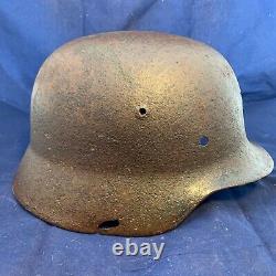 Original WW2 Normandy Relic German Army Wehrmacht Helmet #86