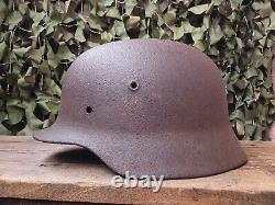Original WW2 WWII German Helmet M40 (Army Group North) East front. Size 64