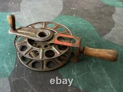 Original WW2 / WWII Relic German Army Telephone Cable Hand Spool / Reel (1934)