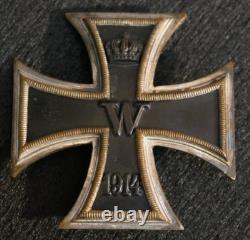 Original WWI German Imperial Army Iron Cross First Class Wilhelm Deumer Convex