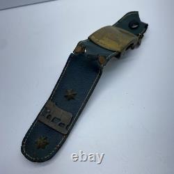 Original WWI Or WWIl German Military Belt Buckle And Leather Tab