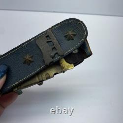 Original WWI Or WWIl German Military Belt Buckle And Leather Tab