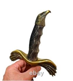 Original WWII German Army Ceremonial Fighting Knife With Gold Eagle Head