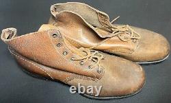 Original WWII German Army Late War Factory Unfinished Boots 1945