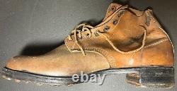 Original WWII German Army Late War Factory Unfinished Boots 1945