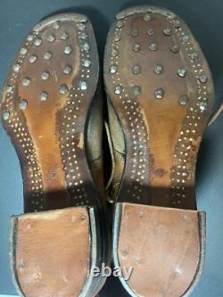 Original WWII German Army Late War Factory Unfinished Boots 1945