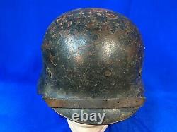 Original WWII German Army M35 DD Stahlhelm Combat Helmet 1940 reissue Vet item
