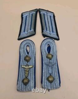 Original WWII German Army Medical Officer Shoulder Board Collar Tab Medic Lot