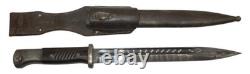 Original WWII German Army Non Matching Numbers Bayonet Scabbard Frog 41 FNJ
