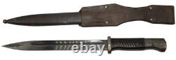 Original WWII German Army Non Matching Numbers Bayonet Scabbard Frog 41 FNJ