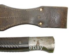 Original WWII German Army Non Matching Numbers Bayonet Scabbard Frog 41 FNJ