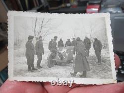 Original WWII German Army Photos 1942 Anti-Tank Gun Crew Russia, Lot of 2, Named