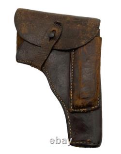 Original WWII German Army Radom P35(p) VIS Leather Holster with Magazine Pouch
